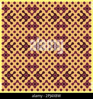 Random color rounded truchet tiling background illustration Stock Vector