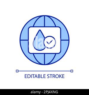 Global freshwater protection RGB color icon Stock Vector