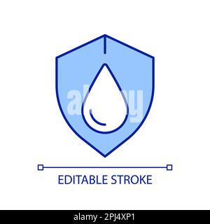Water sources security RGB color icon Stock Vector