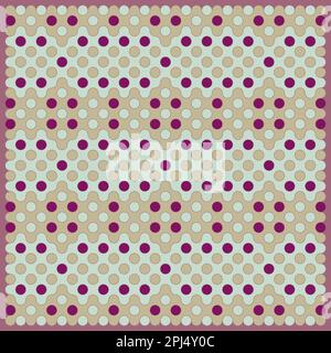 Random color rounded truchet tiling background illustration Stock Vector