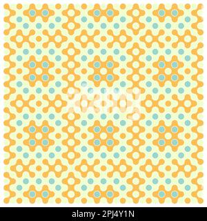 Random color rounded truchet tiling background illustration Stock Vector