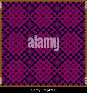 Random color rounded truchet tiling background illustration Stock Vector