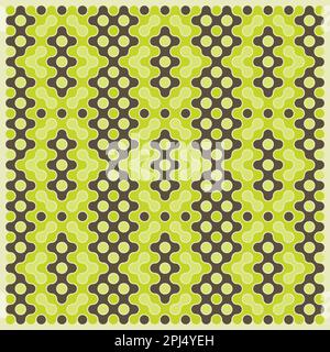 Random color rounded truchet tiling background illustration Stock Vector