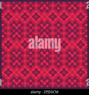 Random color rounded truchet tiling background illustration Stock Vector