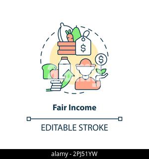 Fair income concept icon Stock Vector