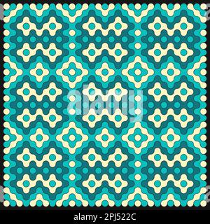 Random color rounded truchet tiling background illustration Stock Vector