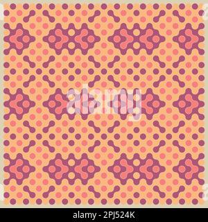 Random color rounded truchet tiling background illustration Stock Vector