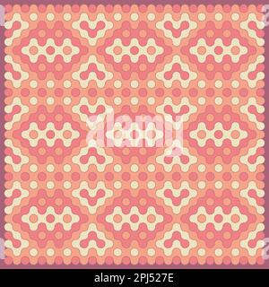 Random color rounded truchet tiling background illustration Stock Vector