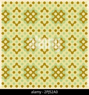 Random color rounded truchet tiling background illustration Stock Vector