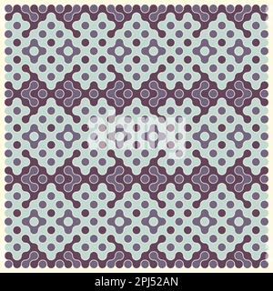 Random color rounded truchet tiling background illustration Stock Vector