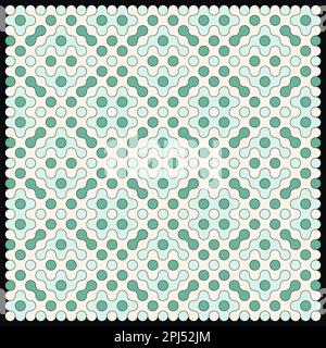 Random color rounded truchet tiling background illustration Stock Vector