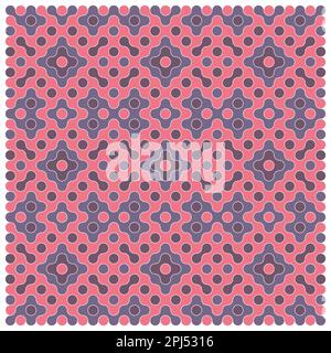 Random color rounded truchet tiling background illustration Stock Vector