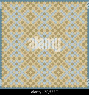 Random color rounded truchet tiling background illustration Stock Vector