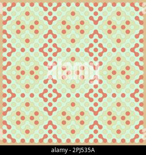 Random color rounded truchet tiling background illustration Stock Vector