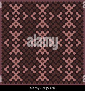Random color rounded truchet tiling background illustration Stock Vector