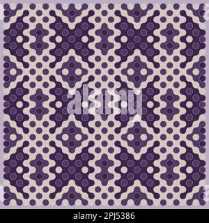 Random color rounded truchet tiling background illustration Stock Vector