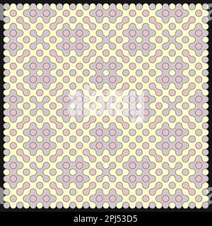 Random color rounded truchet tiling background illustration Stock Vector
