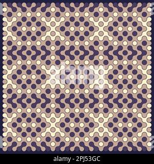 Random color rounded truchet tiling background illustration Stock Vector