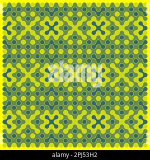 Random color rounded truchet tiling background illustration Stock Vector