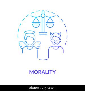 Morality blue gradient concept icon Stock Vector