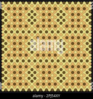 Random color rounded truchet tiling background illustration Stock Vector