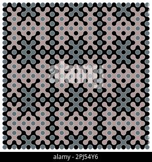 Random color rounded truchet tiling background illustration Stock Vector