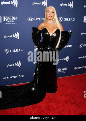 Beverly Hills, California, USA. 30th Mar, 2023. Christina Aguilera attends the 34th Annual GLAAD Media Awards at The Beverly Hilton on March 30, 2023 in Beverly Hills, California. Credit: Jeffrey Mayer/Jtm Photos/Media Punch/Alamy Live News Stock Photo