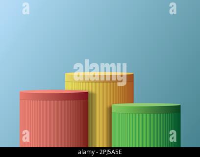 Product presentation icon in flat style. Mockup product display vector illustration on isolated background. Stage for showcase sign business concept. Stock Vector