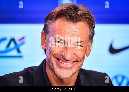 Paris, France. 31st Mar, 2023. Herve RENARD during the press conference of the French women's football team on March 31, 2023 at the headquarters of the FFF in Paris, France - Photo Matthieu Mirville/DPPI Credit: DPPI Media/Alamy Live News Stock Photo