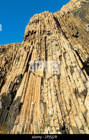 Basalt Columns along the Fife Chain Walk at Elie, Scotland Stock Photo