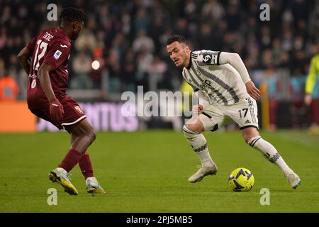 Filip Kostic (Juventus) during the Serie A match between Juventus FC and Torino FC at Allianz Stadium on February 28, 2023 in Turin, Italy. ( Stock Photo