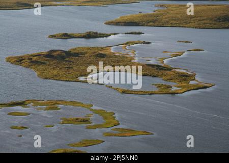 Volcanoes and pseudo craters around Lake Mývatn in Iceland Stock Photo