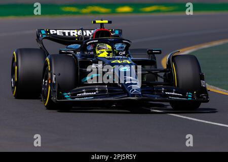 Albert Park, 31 March 2023  Lewis Hamilton (GBR) of team Mercedes corleve/Alamy Live News Stock Photo