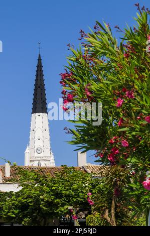 France. Charente-Maritime (17) Island of Re. Ars-en-Re. Located at the western end of the island, Ars-en-Re is recognizable by the bell tower of its c Stock Photo