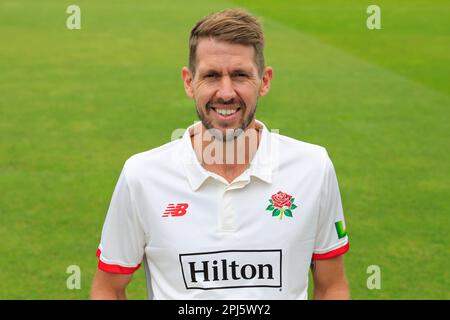 Tom Bailey of Lancashire Cricket Club at Lancashire Cricket Media Day at Old Trafford, Manchester, United Kingdom, 31st March 2023  (Photo by Conor Molloy/News Images) Stock Photo