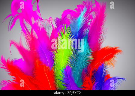 color feathers Stock Photo