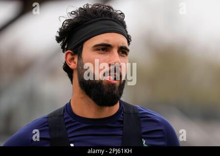 George Bell of Lancashire Lightning at Lancashire Cricket Media Day at Old  Trafford, Manchester, United Kingdom, 31st March 2023 (Photo by Conor  Molloy/News Images Stock Photo - Alamy