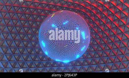 Sci fi wireframe sphere. Computer generated 3d render Stock Photo - Alamy