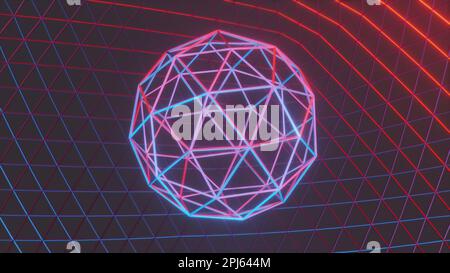 Sci fi wireframe sphere. Computer generated 3d render Stock Photo - Alamy