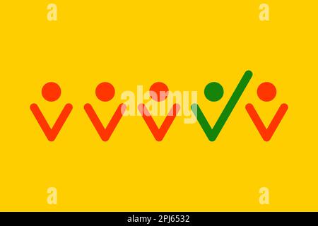 HR, recruitment, selection of  candidate for job. Successful candidate, hiring employee icon Stock Vector