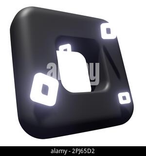 A high-resolution black and white image of a square background with several rectangular shapes arranged in a pattern Stock Photo