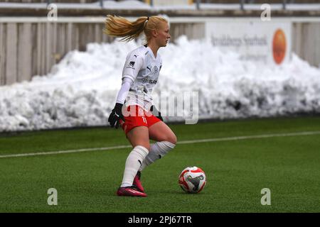 Linkoping, Sweden. 31st Mar, 2023. Linkoping Arena, Linkoping, Sweden, March 31st 2023: Sofie Bredgaard (19 FC Rosengard) during the game in the Swedish League OBOS Damallsvenskan on March 31st 2023 between Linkoping FC and FC Rosengard at Linkoping Arena in Linkoping, Sweden (Peter Sonander/SPP) Credit: SPP Sport Press Photo. /Alamy Live News Stock Photo