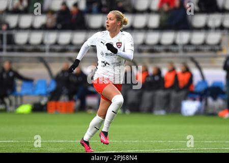 Linkoping, Sweden. 31st Mar, 2023. Linkoping Arena, Linkoping, Sweden, March 31st 2023: Olivia Holdt (13 FC Rosengard) in the game in the Swedish League OBOS Damallsvenskan on March 31st 2023 between Linkoping FC and FC Rosengard at Linkoping Arena in Linkoping, Sweden (Peter Sonander/SPP) Credit: SPP Sport Press Photo. /Alamy Live News Stock Photo