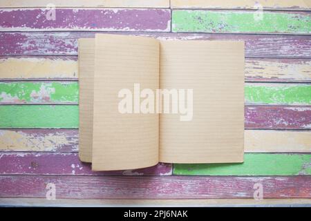 top view of Old Paper texture on black background  Stock Photo