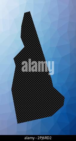 Low Poly Map of New Hampshire State (USA). Polygonal Shape Vector ...