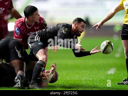 CA Brive's Vasil Lobzhanidze during the EPCR Challenge Cup round of sixteen match at the Parc y Scarlets, Llanelli. Picture date: Friday March 31, 2023. Stock Photo