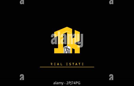 Real Estate letters Initials Monogram logo IK , KI Stock Vector
