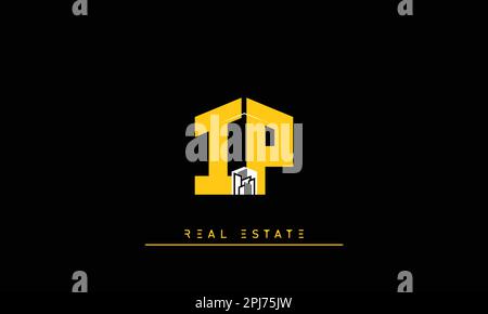 Real Estate letters Initials Monogram logo IP , PI Stock Vector