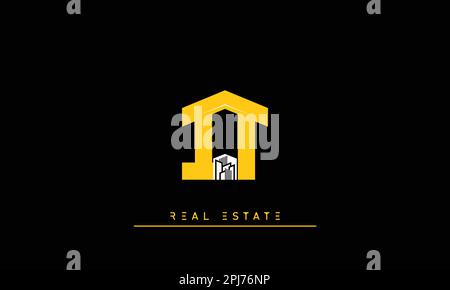 Real Estate letters Initials Monogram logo IT , TI Stock Vector
