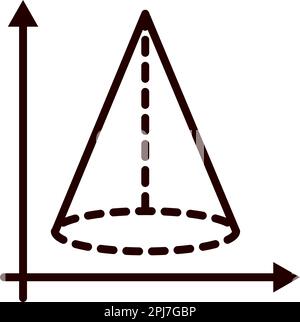 geometry cone figure Stock Vector